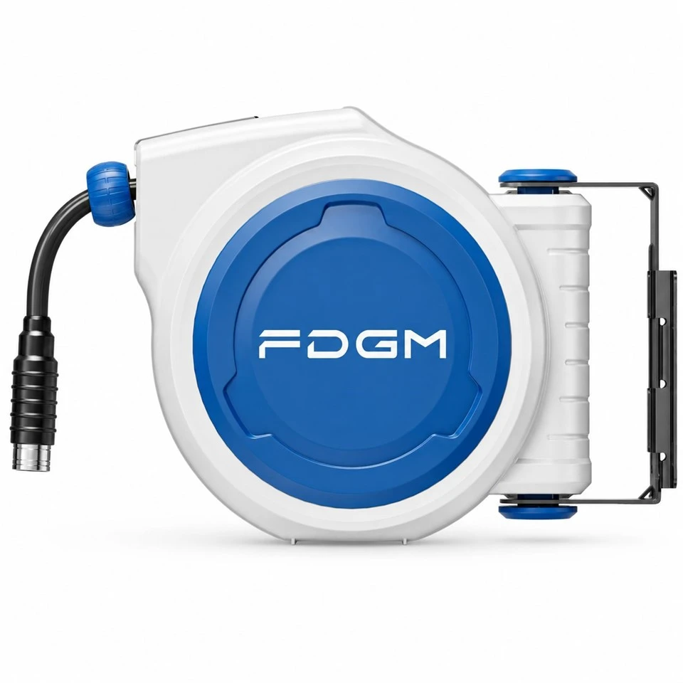 FDGM 10m Wall Mounted Retractable Air Hose Reel With 180 Degree Swivel