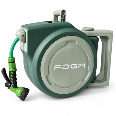 Green 33+2m Retractable Water Hose Reel For Home Garden Use