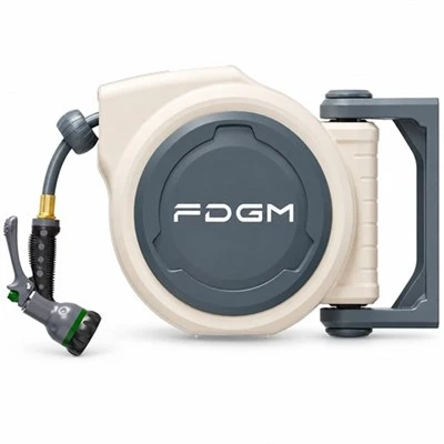 Wall Mounted Retractable Garden Hose Reel With Adjustable Spray Gun